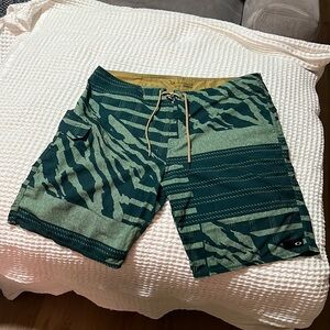 Lightly worn, Oakley board shorts. Size 38 waist.